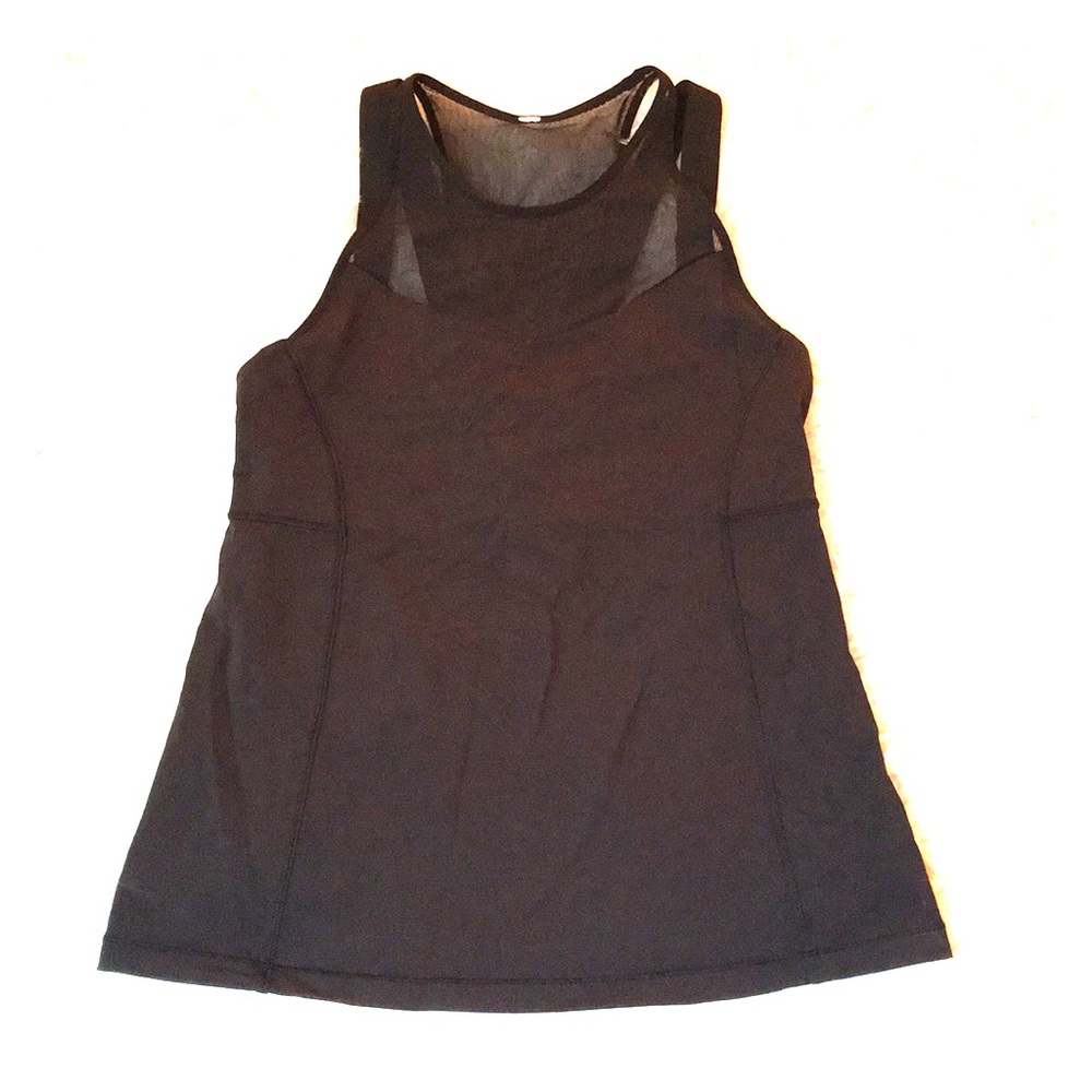 Lululemon Black mesh tank women’s size 6/8